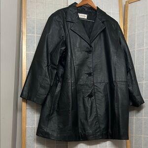 VENEZI Black Leather Women's Jacket -24